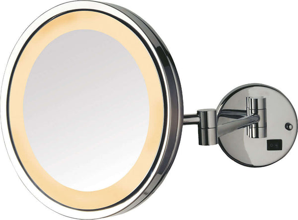 Jerdon Hardwired 5x LED-Lighted Makeup Mirror - 2 Finishes