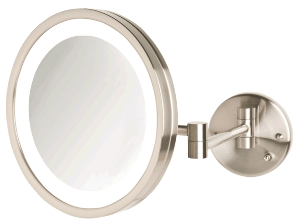 Jerdon Hardwired 5x LED-Lighted Makeup Mirror - 2 Finishes