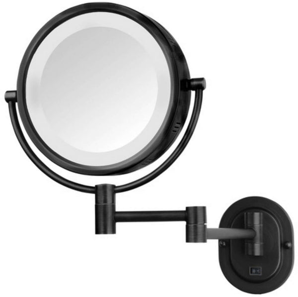 Jerdon Reversible Plug-In 5x/1x Makeup Mirror - 4 Finishes Including Matte Black