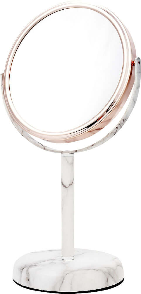 Danielle Creations 5x/1x Faux-Marble Base Free Standing Makeup Mirror