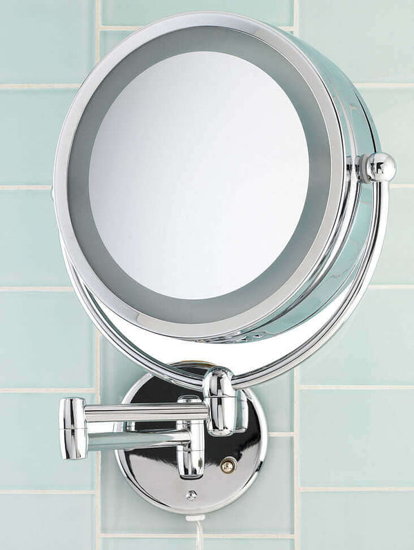 10x miroir de maquillage enfichable à double éclairage réversible D123
