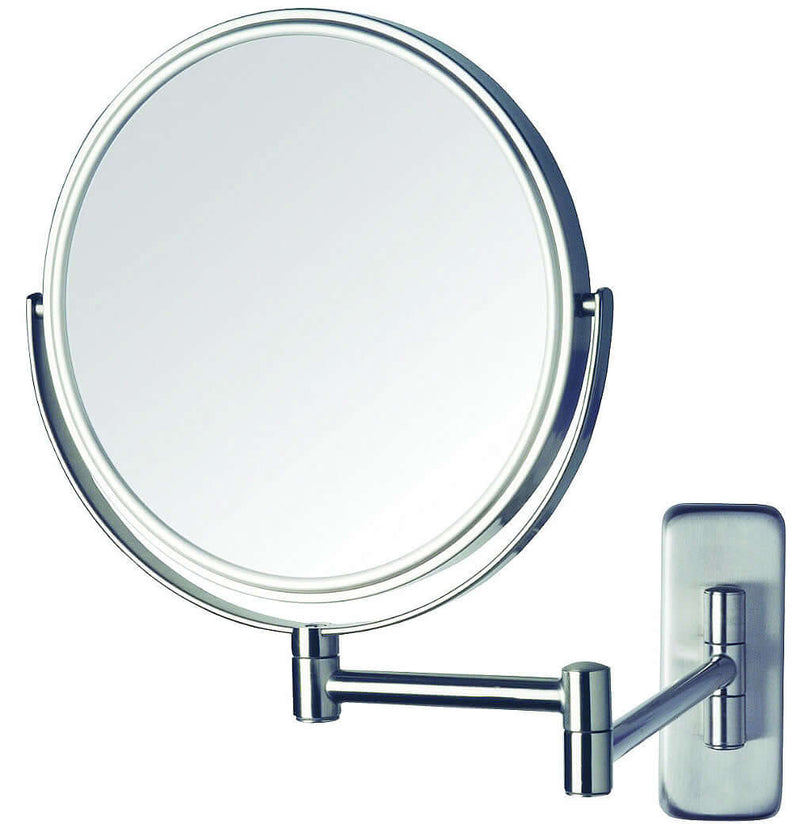Jerdon Reversible 5x/1x Wall-Mount Makeup Mirror - 3 Finishes