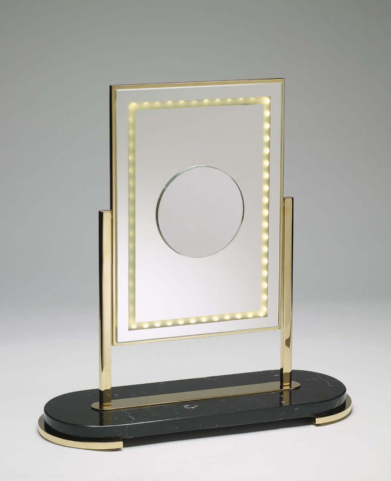 The central 3x mirror on one side of the Mon Beau has a 4.7&quot; diameter within the 13.4&quot; x 9.5&quot larger frame.