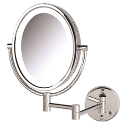 Jerdon Oval 5x/1x Reversible Plug-In Wall-Mounted Makeup Mirror