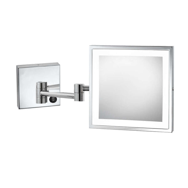 Electric Mirror Elixir Hardwired Stainless Steel LED 5x Makeup Mirror