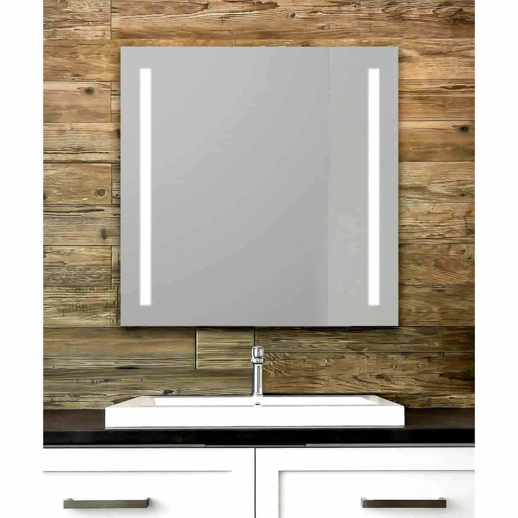 Cordova Unity Backlit Natural-Light LED Mirror with 1-Inch Frosted Continuousl Band - 3 Sizes 48 x 36 x 2