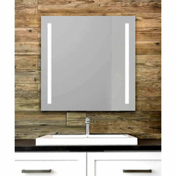 Cordova Charisma Natural-Light Bathroom LED Mirror with 1-inch Frosted Vertical Bands - 4 Sizes