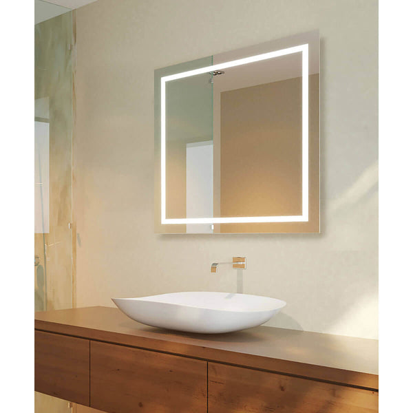 Cordova Unity Backlit Natural-Light LED Mirror with 1-inch Frosted Continuousl Band - 3 Sizes
