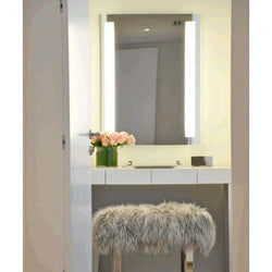 Electric Mirror Fusion +AVA Adjustable-Light LED Bathroom Mirror with Clean, Strong Lines - 5 Sizes