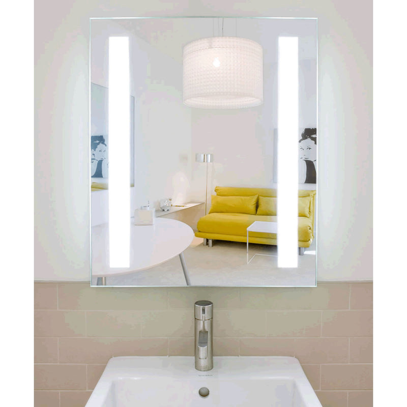 Electric Mirror Fusion +AVA Adjustable-Light LED Bathroom Mirror with Clean, Strong Lines - 5 Sizes