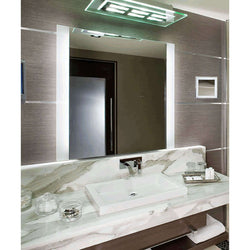 Electric Mirror Novo LED Mirror with 3-Inch Side Border Illumination and Wall Glow -3 Sizes