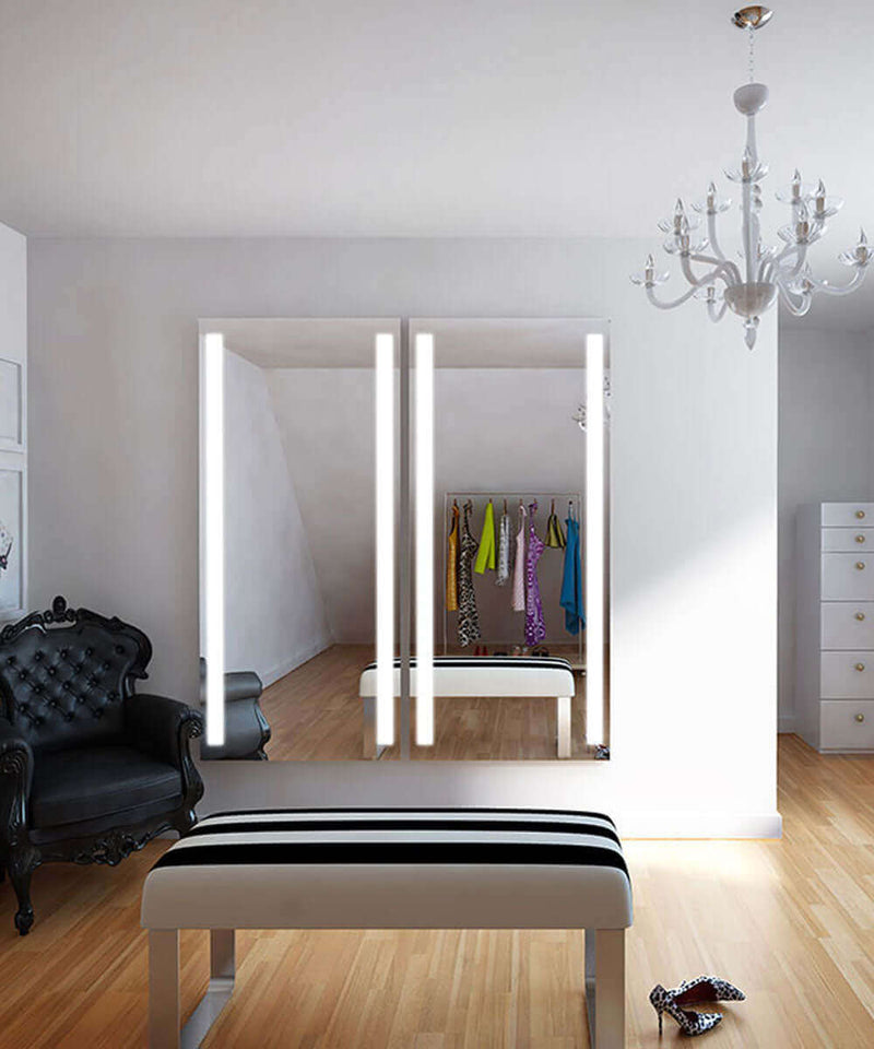 Electric Mirror Fusion Wardrobe Mirror +AVA Technology LED for Adjustable Environmental Color Tuning