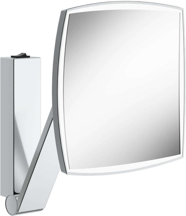 KEUCO Square 5x Hardwired 6,000k (Bright Whie Daylight) LED Cosmetic Mirror with Rocker Switch