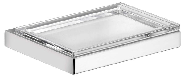Keuco Edition 11 Soap Dish with Crystal Insert for Counter or Wall-Mount, 4 Finishes