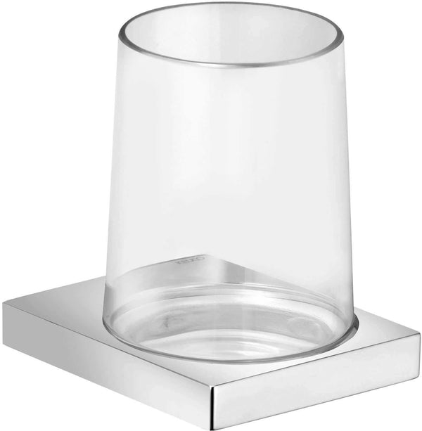 Keuco Edition 11 Tumbler Holder and Crystal Tumbler for Wall-Mounting, 4 Finishes