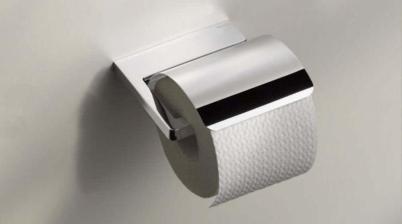 Keuco Collection Moll Toilet Paper Holder with Lid and Spare Roll Holder