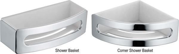 Keuco Elegance Shower Basket Shelves - Straight and Corner