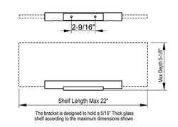Keuco Plan Glass Shelf and Shelf Brackets