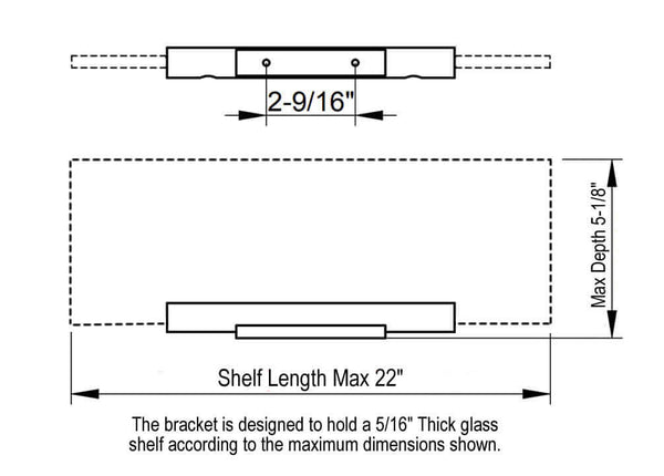 Keuco Plan Glass Shelf and Shelf Brackets