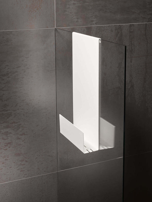 Keuco Shower Shelf-Over-Glass, Matte Black or Matte White