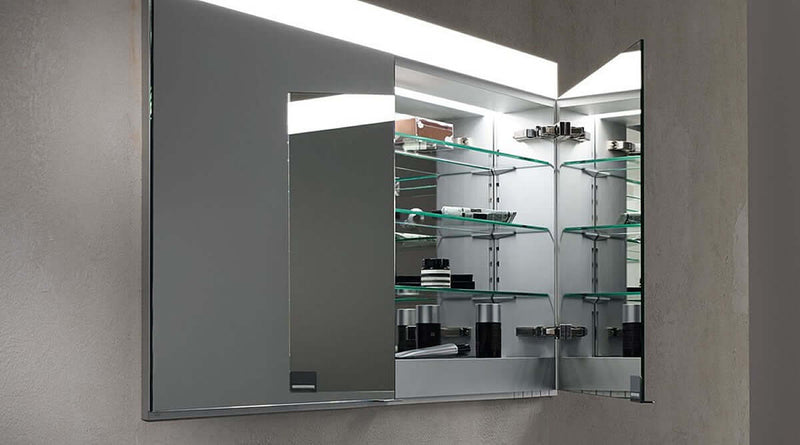Keuco Edition 400 LED Sufrace Bathroom Cabinet, Mirrors In & Out