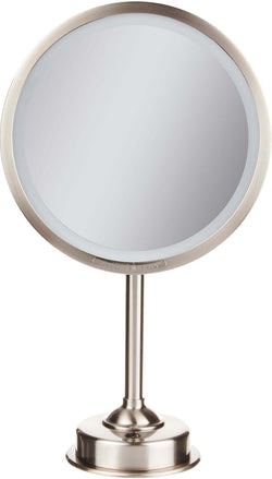 The Intemporel Vanity Mirror has the same 9.5&quot; mirror section as does the flagship hardwired Intemporel.  It sits on an  impeccably polished stand giving an overall height of 16.1&quot;. 