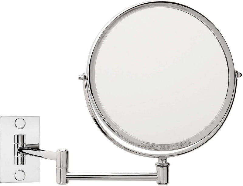 With a full 9.5&quot; mirror section, the Patrimoine (translates to Heritage) wall-mount extends to 13.5&quot and folds back to a scant 2.7&quot;.