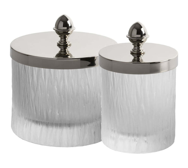 Large and Small Q-Tip Jars