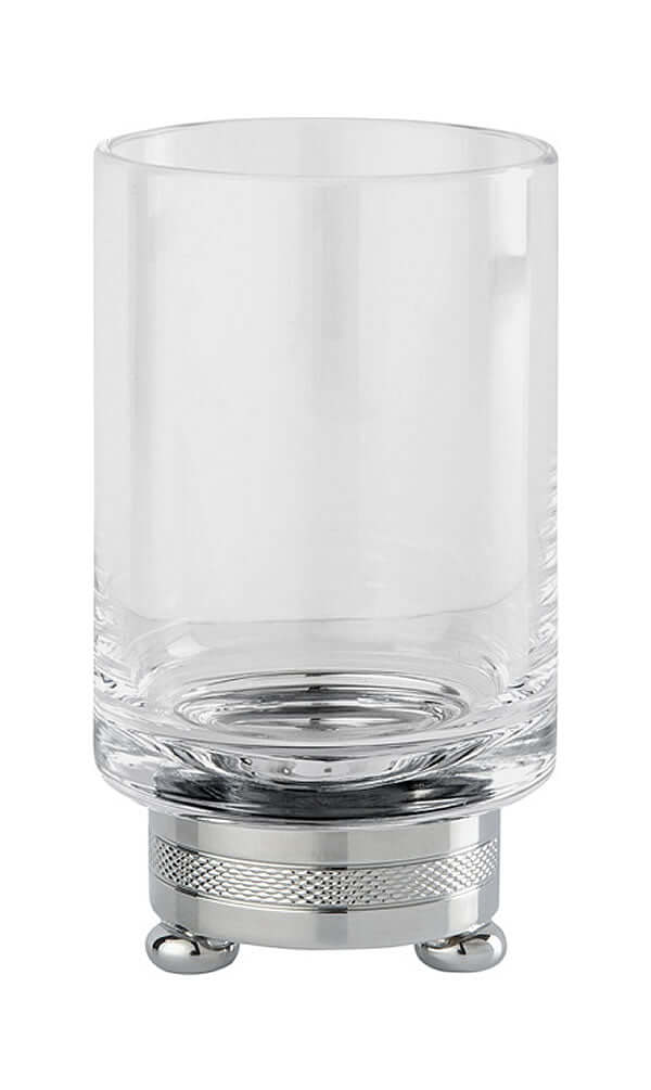 Cristal&Bronze Cristallin "cesele" Bathroom Tumbler and Toothbrush Glass, each in 27 Finishes