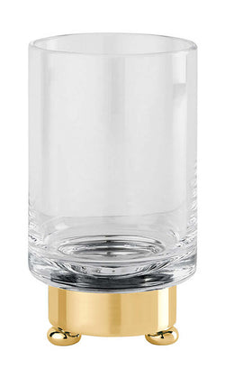 Cristal&Bronze Cristallin "lisse" Bathroom Tumbler and Toothbrush Glass, each in 27 Finishes
