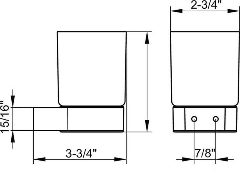 Keuco Plan Series Crystal Tumbler Holder, 3 Finishes