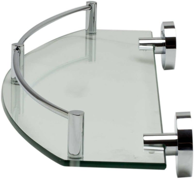 Alfi brand Glass Shower Shelf - Polished Chrome
