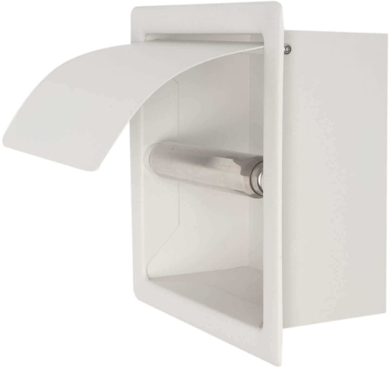 Alfi brand Recessed Stainless Steel Toilet Paper Roll Holder - Matte Black or Matte White