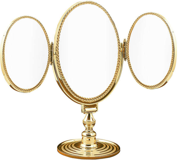 Cristal&Bronze 3x/1x 4-Face Vanity Mirror - Pearl or Corded Frame