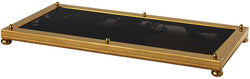 Cristal&Bronze Obsidienne "Chiseled" Footed Comb & Brush Tray
