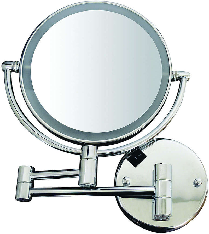 Whitehaus Hardwired  7x/1x Reversible Magnified LED Makeup Mirror