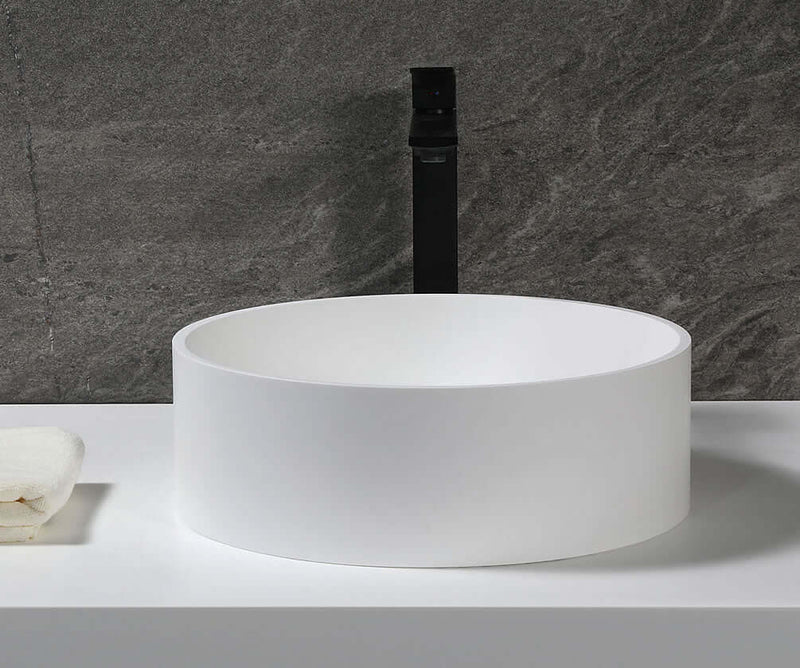 Round Resin Sink - faucet not included.