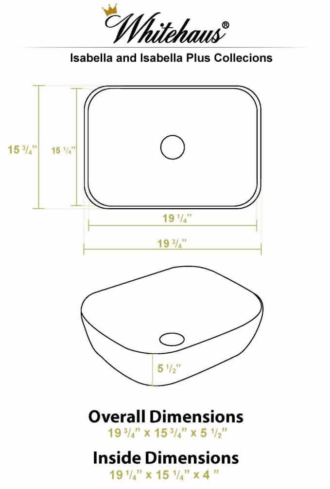 Whitehaus Isabella Plus Collection Above Mount Sinks  - 2 Finishes