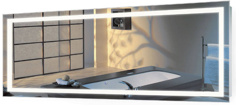 Krugg Icon Rectangular LED Bathroom Mirror - 14 Sizes