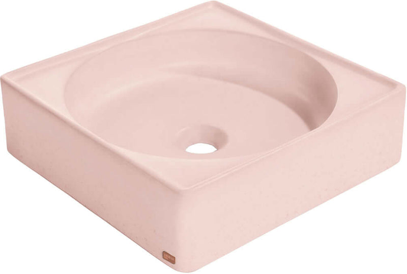 Konkretus Custom Made SELV 01 Concrete Circle-in-the-Square Bathroom Vessel Sink in 15 Colors