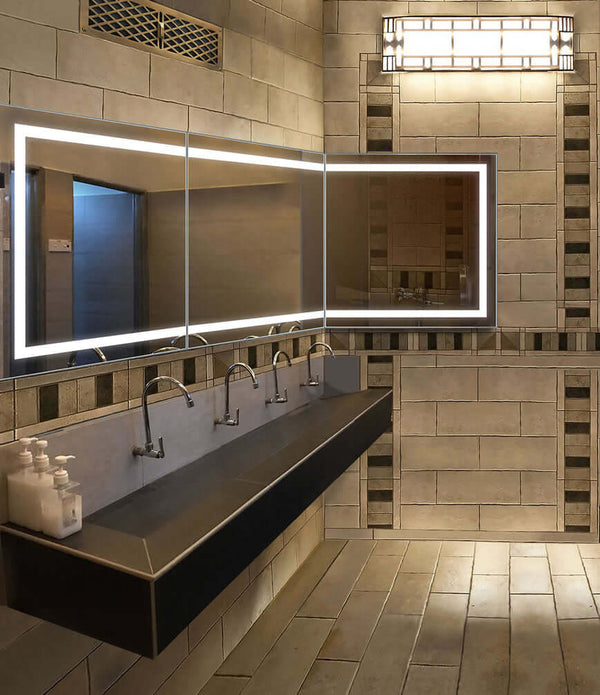 Krugg Mod SM Long 9 Foot Modular Bathroom Mirror Corner or Straight Configuration
