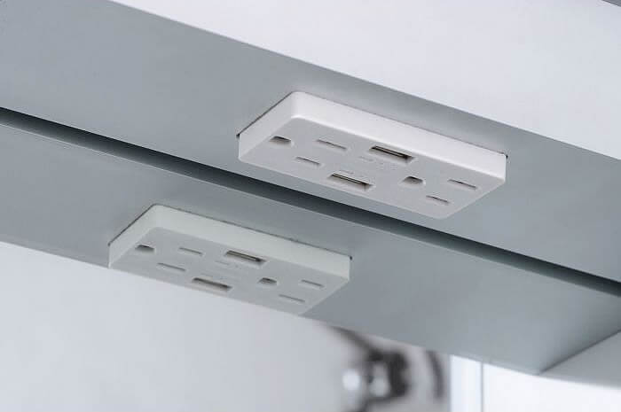 UL Approved electrical outlet with 2 USB ports.