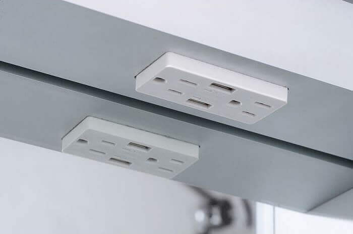 UL Approved electrical outlet with 2 USB ports.