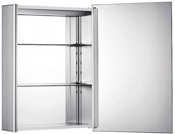 Whitehaus Medicinehaus Recessed Single-Door Mirrored Medicine Cabinet