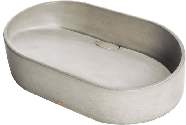 Konkretus Custom Made DAL 02 Concrete Modified Oval Above-Mount Sink in 15 Colors