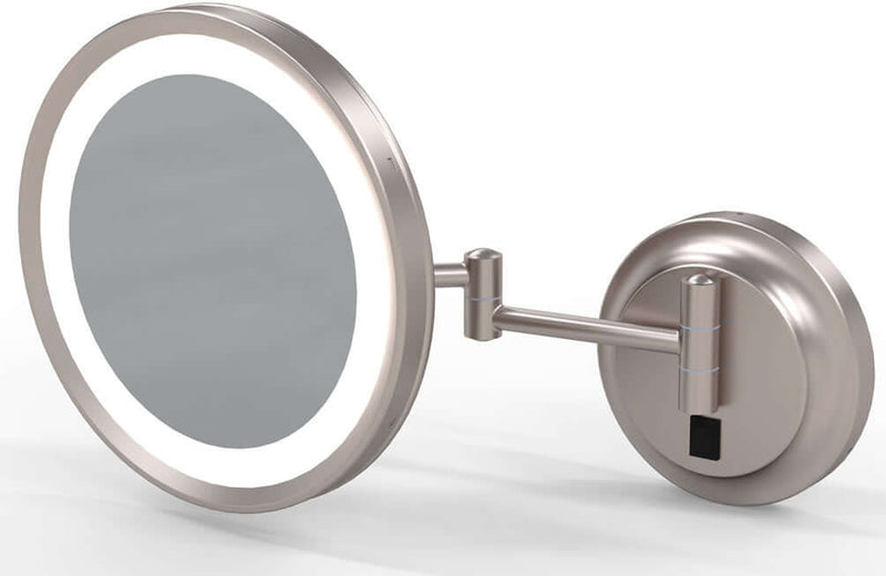Kimball & Young Hardwired 1-Sided 2-Color LED 5x Make Up Mirror, Brushed Nickel + 4 Finishes