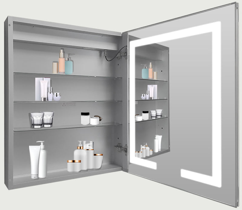 Mirror Luxe 24" Mirrored LED Medicine Cabinet, Left or Right Hinged