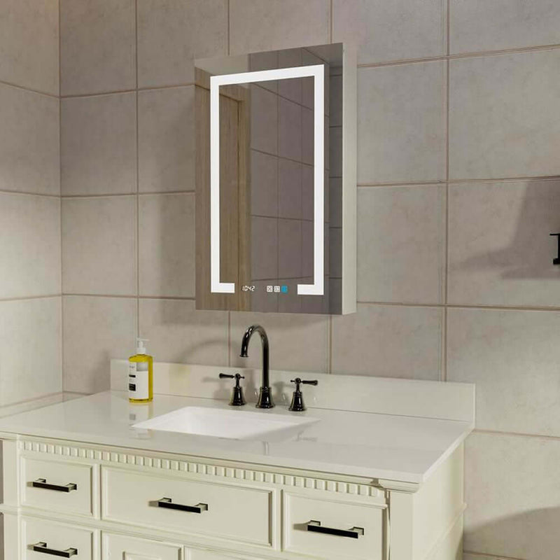 Mirror Luxe 20" Mirrored LED Full-Featured Medicine Cabinet