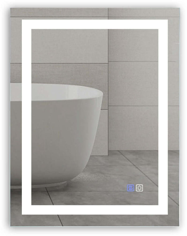 Mirror Luxe Hermes Plug-In LED Heated Bathroom Mirror 28" x 36" High