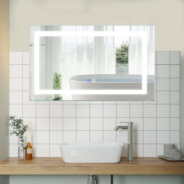 Mirror Luxe Hermes Plug-In Variable-LED Heated Bathroom Mirror 40" x 24" High